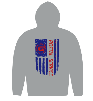 Customizable Postal Hoodie- Postal Worker Flag